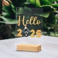 thumbnail image 2 of Hello 2025 Newfoundland Celebrates Happy New Year Firework Balloon Acrylic Plaque Sign Ashwood Base Newfie Dog Lover Gifts Home Desk Decor - 02024, 2 of 5