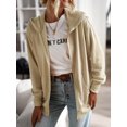 thumbnail image 1 of REDHOTYPE Women's Button Long Sleeve Brushed Jacket Coats with Pockets, 1 of 8
