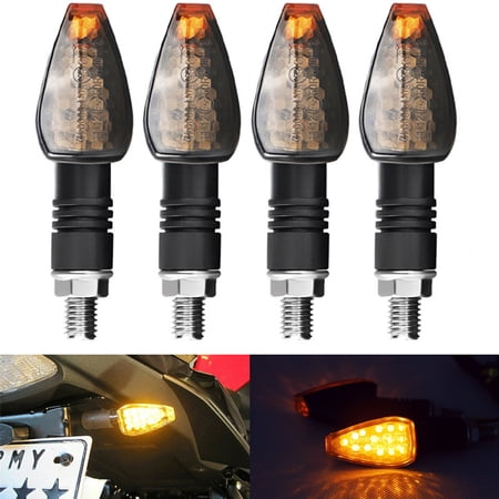 FanShow 4pcs Motorcycle Indicators 14LED Turn Signal Lights 12V ...