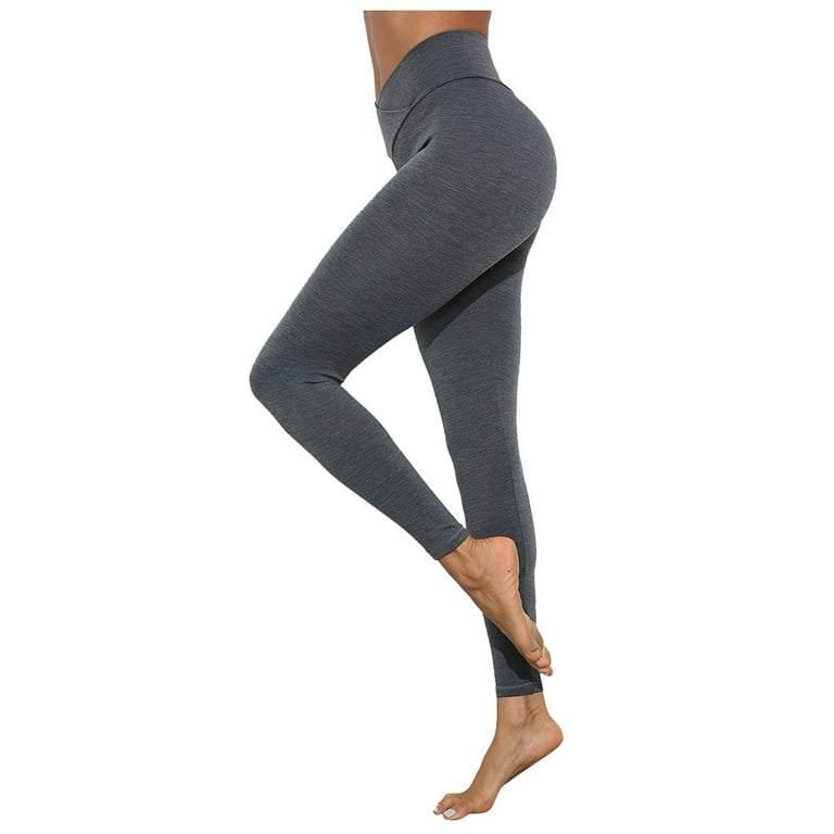huaai women hight waist yoga fitness leggings running gym stretch sports  pants trouser casual pants for women grey s 