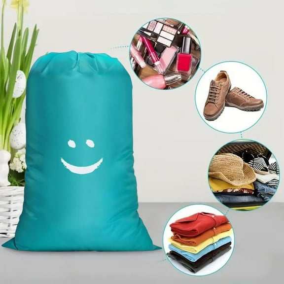 Tuscom Large Capacity Waterproof Drawstring Storage Bag, 80L-120L Oxford Cloth Travel Organizer Pouch for Moving, Packing, Camping, Home Storage of Clothes, Quilts, Toys, and Laundry