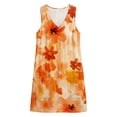 thumbnail image 4 of QUNYINEY Beach Sun Dresses for Women Mini Floral Sleeveless A Line Tank Dress Casual with Pockets V Neck Loose Fit Dresses, 4 of 7