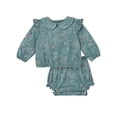 thumbnail image 2 of Modern Moments by Gerber Baby Girl Bloomer Outfit Set with Ruffle, 2-Piece, Sizes 0/3 Months - 24 Months, 2 of 15