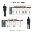 thumbnail image 5 of GLOBAL Men's Short Sleeve Pajama Sets Knit Soft Top & Woven Pajama Pants Sleepwear Elastic Waistband PJs S-XXL, 5 of 6