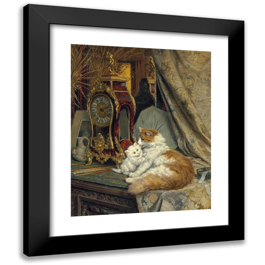Photo inspiration: Picture Idea: Henriëtte Ronner Knip 12X14 Black Modern Framed Museum Art Print