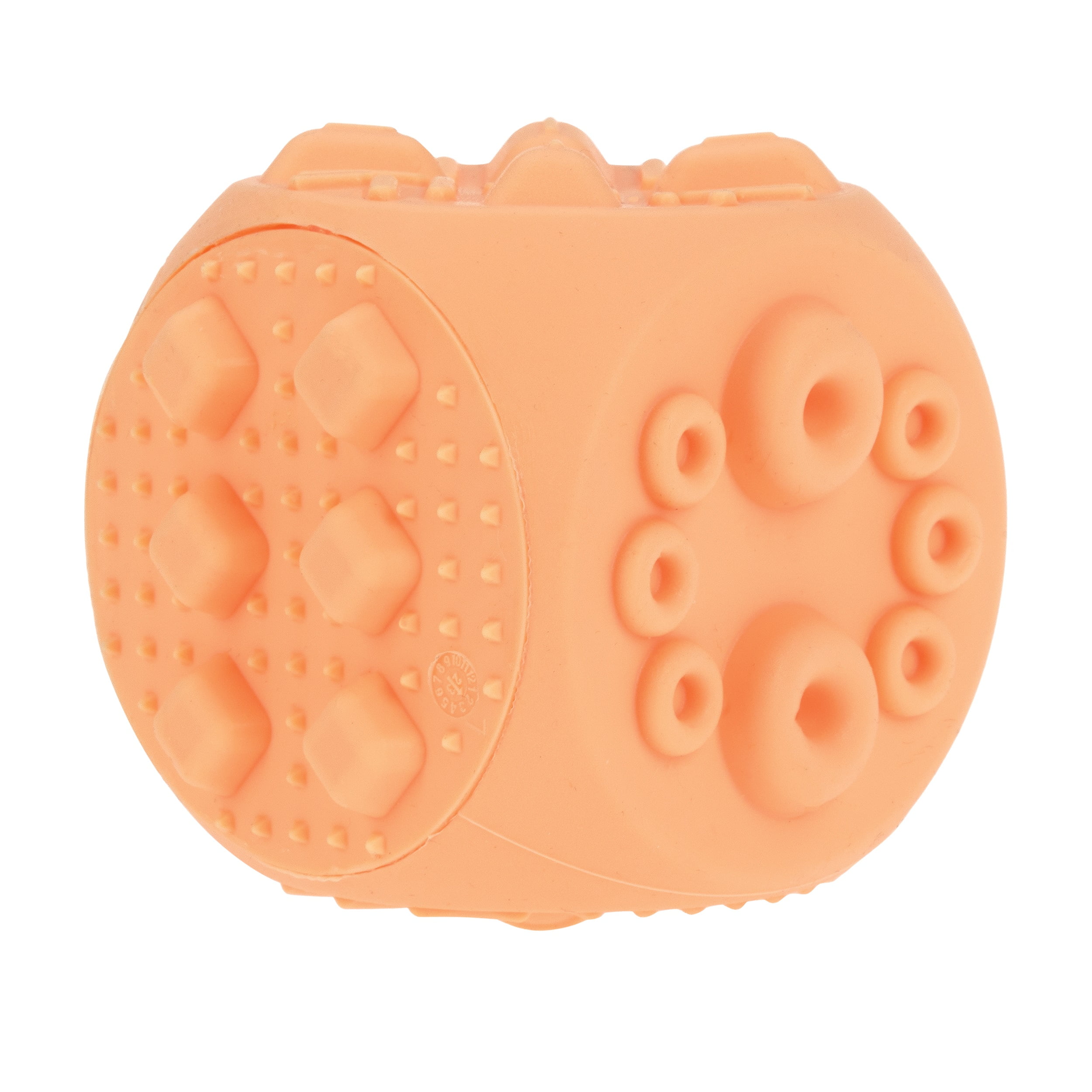 Nuby Silicone Block Poppers Sensory Teether Toy for Infants, Yellow/Orange, 2 Count