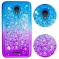 thumbnail image 7 of FIEWESEY For Alcatel Verso Case Phone Case, Bling Liquid Luxury Glitter Soft Case for Girls Women for Alcatel idealXCITE /CameoX / Raven LT / U50 / 5044S / 5041C / Raven LTE A574BL - Blue+Purple, 7 of 7