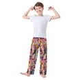 thumbnail image 2 of FORMRS Boys Pajama Pants with Pockets Size 11-12Y Kids Lounge Sleep Bottoms, Art Buildings, 2 of 8