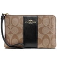 thumbnail image 1 of Monedero Coach Signature PVC LTH CRN ZIP Khaki/Black 58035, 1 of 2