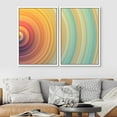 thumbnail image 3 of IDEA4WALL Framed Canvas Print Wall Art Set Vibrant Geometric Rainbow Collage Abstract Geometric Digital Art Minimalism Boho Wall Decor for Living Room, Bedroom, Office - White 24"x36"x2, 3 of 5