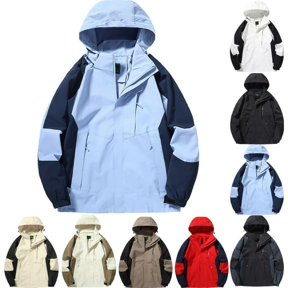 Zimjoy Big and Tall Wind Breaker Jackets Mens M-5XL Windproof Fall Jacket Casual Breathable Hooded Lightweight Jacket Men Adjustable Neckline Running Windbreaker, Light Blue L