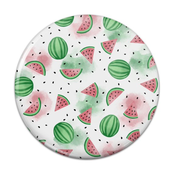 Watercolor Watermelons Pattern Pinback Button Pin