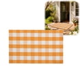thumbnail image 7 of Orange and White Gingham Area Rug â 23.6" x35.4" Soft Velvet Floor Mat Non- Rubber Backing Machine Washable Accent Rug for Entryway Kitchen & Bedroom Orange, 7 of 7