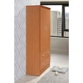 thumbnail image 3 of Hodedah Two Door Wardrobe with Two Drawers and Hanging Rod, Cherry, 3 of 8