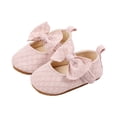 thumbnail image 5 of Tigivemen Baby Girl Shoes Infant Mary Jane Flats Princess Toddler Wedding Dress Shoes with Bow Pink Size 3, 5 of 9