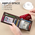 thumbnail image 2 of Billetera RUNBOX, delgada, de piel, plegable, con bloqueo RFID, 11 tarjetas, 2 of 6