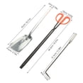 thumbnail image 2 of COMPUKAS Fireplace Utensils 1Set 3Pieces Iron Plastic Practical For Home Daily Life Long Serving Life, 2 of 8