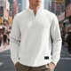 thumbnail image 1 of pstuiky camisas de manga larga para hombre, Sudadera informal holgada de cuello alto con media cremallera y manga larga para hombre Tops de hombre xxxl, 1 of 8