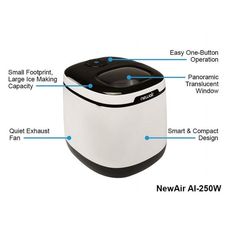 NewAir White Portable Ice Maker | First Batch In Under 10 Minutes - 1 YEAR  WARTY