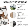 thumbnail image 2 of Tin Metal Sign Welcome To The Funny Farm Vintage Animal Wall Decor 8x12, 2 of 6