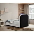 thumbnail image 5 of Meridian Furniture Blake Brown Vegan Leather Twin Bed, 5 of 8