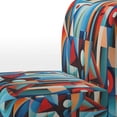 thumbnail image 4 of Designart « Géométrie Déchaînée en Orange et Bleu III » Abstractions Orange Fauteuil d'Appoint Rembourré - Fauteuil Moderne pour Chambre, 4 of 7