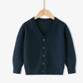 thumbnail image 6 of GYRATEDREAM Toddler Boys Girls Cardigan Sweater Autumn/Winter Solid Color Knitted Jacket Party Birthday Baby Hoodie Jacket for 6Y Blue, 6 of 9