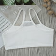 thumbnail image 5 of FAOWME Back Double Mesh Bras For Girls Teen Girls Sports Bras Comfort Soft Solid Color Bras White 6-15 Years, 5 of 8