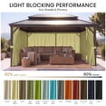 thumbnail image 3 of Snubbull Gazebo Curtains with Zippers for 12x16ft Gazebo, 4 Panels Waterproof Outdoor Privacy Sidewalls, Replacement Curtains for Patio Canopy with Tiebacks, Light Yellow, Only Curtain, 3 of 11