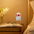 thumbnail image 2 of Night Light Plug into Wall,Dusk to Dawn Sensor Auto-On/Off for Bathroom, Hallway,Kids Room-Red And White Maple Leaf On The Flag Of Canada, 2 of 4