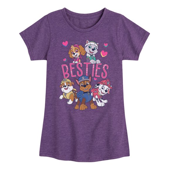 Paw Patrol - Besties Big Group - Toddler And Youth Girls Short Sleeve Graphic T-Shirt