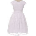 thumbnail image 4 of Big Girl V Neck Floral Lace Party Birthday Flower Girl Dress White 14 (J20KS66), 4 of 5