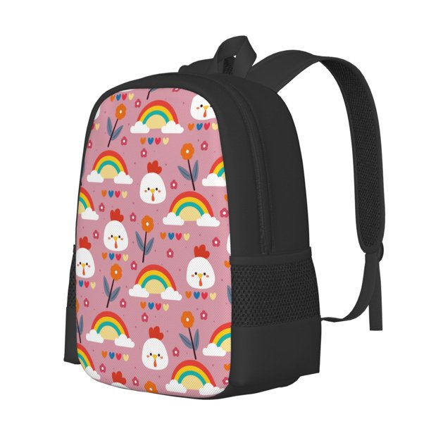 Fotbe Cartoon Chicken Mochila para Hombre y Mujer - Tela Oxford 600D Resistente - Mochila Impermeable de Gran Capacidad para Escuela, Viajes y Senderismo