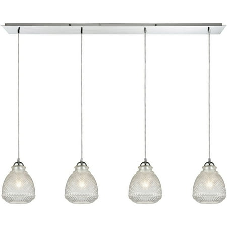 

Pendants 4 Light Fixtures With Polished Chrome Finish Glass/Metal Material Medium Bulb 46