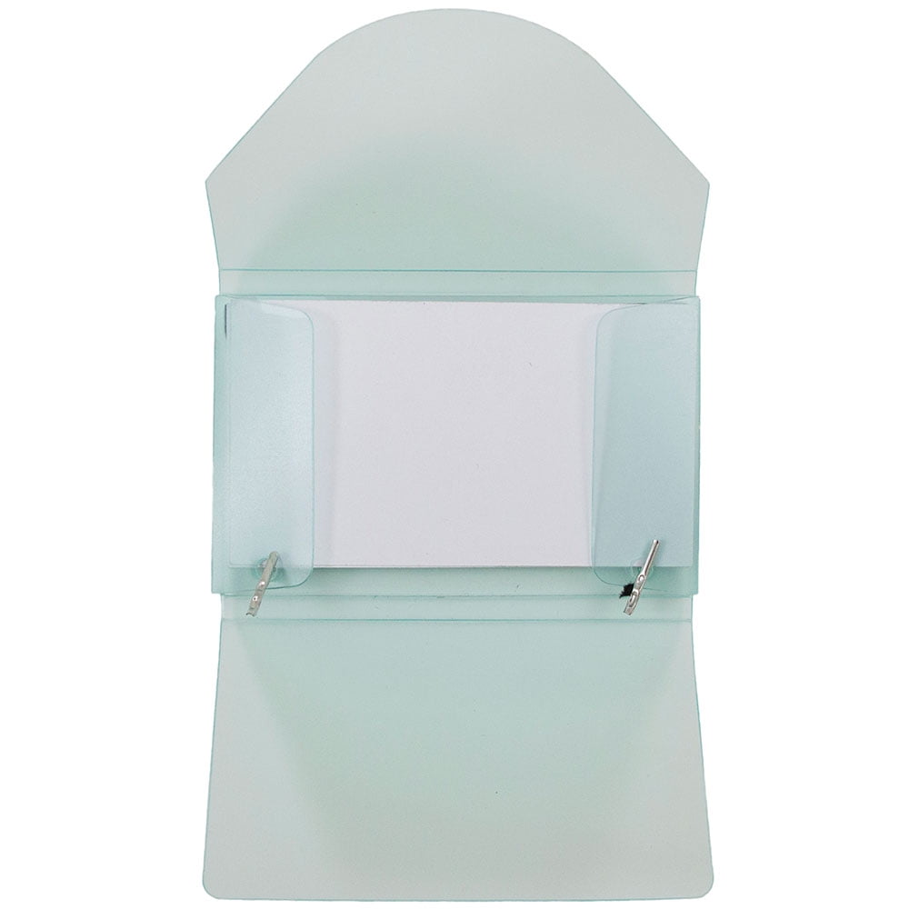 JAM Plastic Business Card Holder Case, 1/Pack, Green Frosted