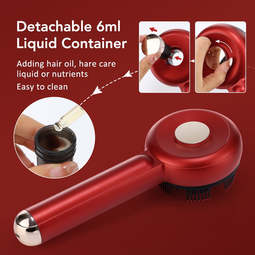 Hair Scalp Massage, 660nm Red Light Oil Applicator  Hair Care Hai rbrush Essence Oil Nourishes Scalp Brush
