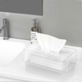 thumbnail image 3 of 2025 Clear Rectangular Tissue Box Holder & Cover with Magnetic Bottom for Bathroom 9.84 x 5.02 x 3.54 Inches, 3 of 5