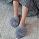 thumbnail image 3 of Chanclas cálidas pelo cruzado gris 38 39, 3 of 5