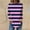 Pink, variant on Womens Cute Striped Tunic Shirts Long Sleeve Crewneck Shirt High Low Side Split Hem Loose Oversized Tees 2025 Popular Printed Loose Daily Round Neck Long Sleeved T Shirt Navy 3Xl
