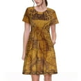 thumbnail image 1 of Disketp Vintage Map para Vestido de Manga Corta para Mujeres, Vestidos de Verano para Mujeres, Casual y Holgado para la Playa, 1 of 6