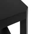 thumbnail image 6 of Kate and Laurel Talcott Modern Square Wood Drink Table, 12 x 12 x 28, Black, Transitional Decorative Two-Tier Pedestal Table for Use as Plant Stand Indoors or Living Room Decor Accent, 6 of 8