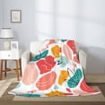 thumbnail image 3 of ZNDUO Geometric Abstract Graffiti Art Pattern Pattern Thickening Blanket, Fluffy Soft Cozy Flannel Throw Blankets, 40"x30" Inches, 3 of 8