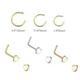 thumbnail image 2 of 14-Piece Nose Piercing Kit - 6 Nose Piercing Jewelry, Gloves, Needles + More, 2 of 7