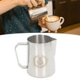 thumbnail image 4 of Pichet à Mousser le Lait, Tasse à Mousseur Capacité 450ml Acier Inoxydable Étroit avec Poignée pour Bureau Argent, 4 of 8