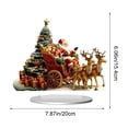 thumbnail image 3 of STPToys Christmas Santa Claus Sleigh Figurine Acrylic Decorated Tree Gift Boxes Tabletop Ornament for Xmas Home Decor, 3 of 7