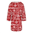 thumbnail image 5 of Women's Fleece Plush Robe Long Warm Plush Bathrobe Loungewear Jacket Printed Comfort Robe, 5 of 5
