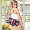 thumbnail image 5 of FORMRS Womens Shoulder Bag with Chain Strap Clutch Purse Cute Tote Handbag, Navy Blue Stripes, 5 of 7