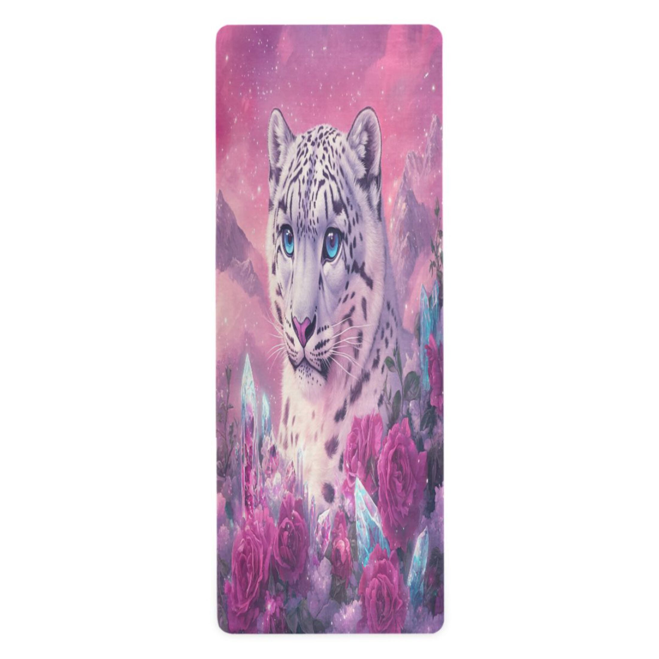 BZSMCE Yoga Mat Women Snow Leopard Fantasy Art Fitness Mat