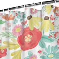 thumbnail image 3 of Pioneer Flower Floral Print Pattern Shower Curtain 84"x72" ,Bathroom Decorative Shower Curtains Set with 12 Hooks,Modern Waterproof Washable Shower Curtain, 3 of 6