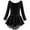 Z12261 Black, variant on Girls Ballet Leotards Dresses Long Sleeve Dance Tutu Performance Practice Stretchy Dress